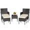 Costway 5PCS Patio Rattan Furniture Set Cushioned Sofa Ottoman Armrest Side Table Garden